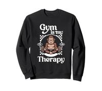 Gym Is My Therapy Gorilla Workouts Gym Citations Retro Fitness Sweatshirt