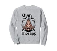 Gym Is My Therapy Gorilla Workouts Gym Citations Retro Fitness Sweatshirt