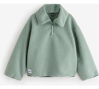Gym King Gym King Green Replensih Borg Half Zip Fleece