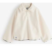 Gym King Gym King White Replensih Borg Half Zip Fleece