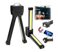 Gym lighting, Gym Lamp for Posing,7th Gear Dimming,Portable Magnet LED Flashlight with Hanging Hook and 180 Degree Folding,Handheld USB Rechargeable Power Bank Camping Light(1PC)