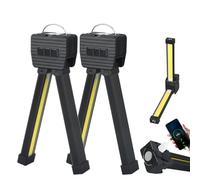 Gym lighting, Gym Lamp for Posing,7th Gear Dimming,Portable Magnet LED Flashlight with Hanging Hook and 180 Degree Folding,Handheld USB Rechargeable Power Bank Camping Light(2PCS)