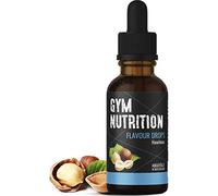 Gym Nutrition - Flavour Drops - Sans sucre - 50 ml - Avec pipette doseuse - Arôme alimentaire - Flavor Drops - Sans sucre - Pour caillé écrémé, porridge, etc. - Saveur noisette