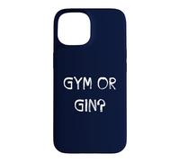 Gym ou gin ? Entraînement de Fitness Amusant et Jeu de Mots sur la consommation d'alcool Coque pour iPhone 15