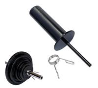 Gym Pins | 8mm and 10mm Weight Stack Pin and Loading Extender | 8mm and 10mm Weight Stack Pin and Loading Extender - Black Steel Fitness Equipment Accessory with Clamp for Strength Training