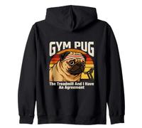 Gym Pug The Treadmill et J'Ai Un Accord Sweat à Capuche