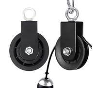 Gym Pulley Wheel - Heavy Duty Steel Smooth Fitness Equipment 2 Pieces, Home Gym Cable Pulley System for Workout, Clotheslines, Cranes, Lifting Blocks, Crossbars, Cable Machine Strength Training