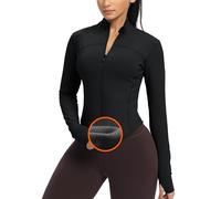 GYM RAINBOW Jakcets d'entraînement à fermeture éclair pour femme - Veste de course à pied légère et ajustée avec trous pour les pouces