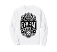 Gym Rat Vintage Whisky Label Bodybuilding Gym Workout Men Sweatshirt