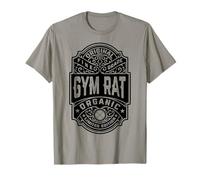 Gym Rat Vintage Whisky Label Bodybuilding Gym Workout Men T-Shirt