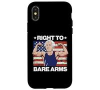 Gym Right to Bare Arms Washington US Flag Workout Homme Femme Coque pour iPhone X/XS