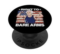 Gym Right to Bare Arms Washington US Flag Workout Homme Femme PopSockets PopGrip Adhésif