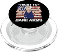 Gym Right to Bare Arms Washington US Flag Workout Homme Femme PopSockets PopGrip pour MagSafe