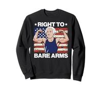 Gym Right to Bare Arms Washington US Flag Workout Homme Femme Sweatshirt