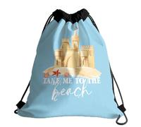 Gym Sack Emmène-Moi À La Plage Sacs À Cordon Colourful Sacs Piscine Pliable Sac À Dos pour Fête Ecole Gym M