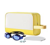 Gym Toiletry Bag for Women, Waterproof Beach Toiletry Bag, Storage Organizer with Zipper, Convenient Large Capacity Makeup Accessories for Travel, 10.24x4.13x6.3 inches