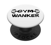 Gym Wanker Men Certified Personal Trainer Funny Gym Workout PopSockets PopGrip Adhésif