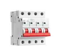 GYM8 4Pole Din Rail Switch Minature Circuit Breaker 6A-63A Din Rail MCB 400V with ON OFF Indiactor MQXFCZUX(25A)