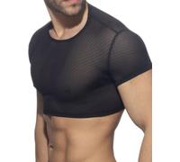 GYMAPE Hommes Translucide Découpe de Maille Haut du réservoir de Carburant Chemises Version Slim Noir L