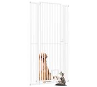 GYMAX Barrière de Sécurité Intérieure Extra Haute 171cm, Largeur Extensible 77-104cm, Barrière de Protection en Métal avec Petite Porte Verrouillable, pour Chien Chat Enfant, Montage Facile