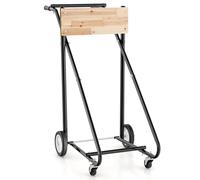 GYMAX Chariot de Transport de Moteur, Support de Moteur de Bateau Hors-bord Mobile, Poignées Faciles à Saisir, Cadre en Métal, Capacité 150KG