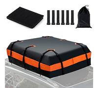 GYMAX Coffre de Toit Voiture 560 L Imperméable, Coffre de Toit Étanche pour Bagage, Tapis Antidérapant & 10 Sangles Renforcées &6 Crochets de Porte, Adapté à Tous Véhicules avec/sans Galerie de Toit