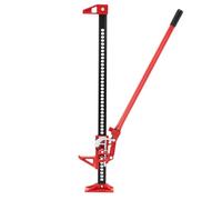 GYMAX Cric Universel à Haute Levée jusqu'à 112 cm de Haut, Cric Agricole, Capacité 3T, Structure Mécanique, Cric Utilitaire Tout-Terrain, Cric Extérieur Robuste, pour Véhicule Tout-Terrain, Rouge