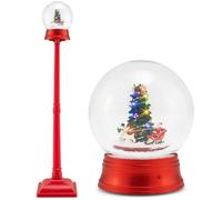 GYMAX Lampadaire de Noël 153cm, Effet Tournant, Lumineux, Musique, Neige, 15 Lumières LED Colorées, 8 Chansons, Décoration Extérieur Intérieur à Piles, pour Salon, Entrée, Porche (Sapin)