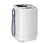GYMAX Lave-Linge Automatique, Mini Machine à Laver 4,5 KG, 10 Programmes, 8 Niveaux d'Eau, avec Affichage LED, Pompe de Vidange, pour Maison, Appartement, Camping, Dortoir