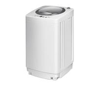 GYMAX Machine à Laver Automatique, 43×43×75cm, Mini Lave-linge avec Capacité 3,5 kg, 6 Programmes de Lavage, Essorage, Affichage LED, Portable pour Appartement, Studio, Camping-car
