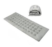 GYMAX Matelas de Lit de Camping 190CM, Matelas de Sommeil avec Velours Cristal Doux et Respirant, Matelas de Lit de Camp Léger pour Randonnée, Camping, Voyages (Gris)