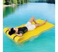 GYMAX Matelas Flottant pour Piscine, Tapis Flottant en Mousse XPE Résistant aux Déchirures, Polyvalent pour Piscine-Plage-Lac, Charge Max.100KG