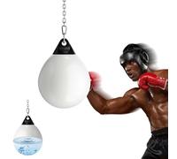 GYMAX Sac de Frappe à Eau Suspendu, avec Chaîne Métallique 100cm, Réglable Boucles, Sac d'eau de Boxe, Plus Sûr Moins Bruits, Convient pour Enfants et Adolescents