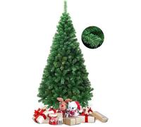 GYMAX Sapin de Noël 180 CM avec Suspension Automatique des Branches & Corps Amovible & Base Pliable, Grand Espace pour Décoration