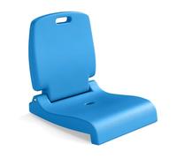 GYMAX Siège Pliable pour Activités Extérieures, Légère et Portable, avec Support Dorsal et Poignées, avec Trou de Drainage, pour Camping, Pêche, Plage, Piscine (Bleu)