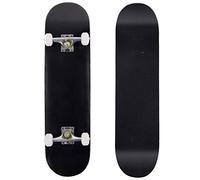 GYMAX Skateboard en Bois d'Érable à 7 Couches, Planche à roulettes avec Roues Durables et Résistantes à l'usure, Idéal pour Enfants, Adolescents et Adultes, Charge Max 50 KG, 79 x 20 CM (Noir)
