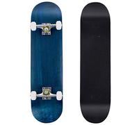 GYMAX Skateboard en Bois d'Érable à 7 Couches, Planche à roulettes avec Roues Durables et Résistantes à l'usure, Idéal pour Enfants, Adolescents et Adultes, Charge Max 50 KG, 79 x 20 CM (Bleu)
