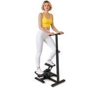 GYMAX Stepper avec Guidon Silencieux, Hauteur Réglable, Pédales Mouvement Vertical et Rotatif, Écran LCD, pour Fitness Appartement, Entraînement à Domicile, Cardio-Training Pratique
