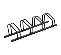 GYMAX Supports à Vélos avec 4 Emplacements, Râtelier pour Vélo en Acier avec Largeur Maximale de 55MM, Support de Rangement à Fixer au Sol ou au Mur pour Garage