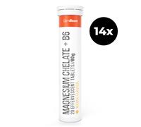 GymBeam Magnésium Chélaté + B6 Effervescent 14 x 20 tab mangue