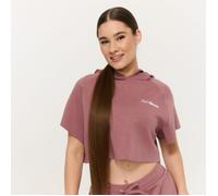 GymBeam Sweat à capuche court pour femmes, modèle Relay, couleur Haze - . S