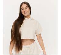 GymBeam Sweat à capuche court pour femmes, modèle Relay, couleur nacrée - . XXL