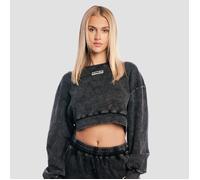 GymBeam Sweatshirt court femme Aura, couleur noire délavée - . XL
