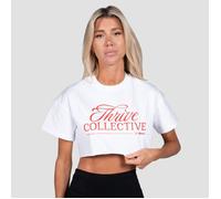 GymBeam T-shirt court femme "Thrive", couleur blanche - . L