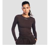 GymBeam T-shirt manches longues pour femmes, modèle Aura, couleur marron - . XL