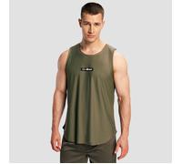 GymBeam T-shirt sans manches Combat pour hommes, couleur olive gris - . M