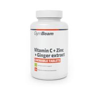 GymBeam Vitamine C à croquer + Zinc + Extrait de gingembre - . 90 tab