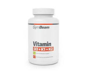 GymBeam Vitamine D3+K1+K2 60 caps non aromatisé