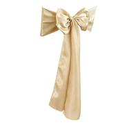 GYMIGE Lot de 10 Housses de Dossier de Chaise en Satin avec Gros nœud pour décoration de Vacances, Mariage, Banquet, Salle à Manger