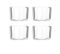 GYMIGE Lot de 2/4 tasses à dessert en verre transparent résistant à la chaleur